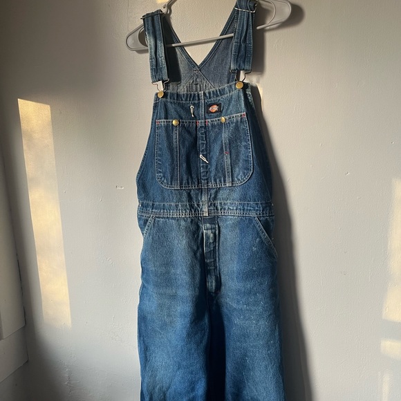 Dickies 32 x 30 distressed overalls Womens M - Picture 3 of 7